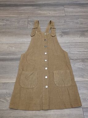 Urban Outfitters Cooperative Corduroy Button-Front Pinafore Dress Size Small